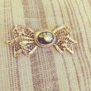 Estate vintage bow brooch
